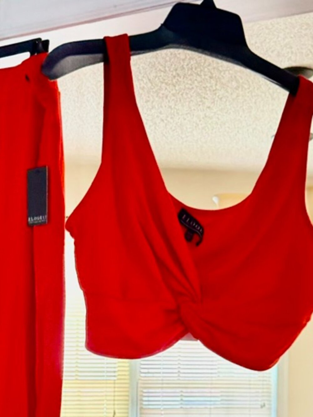 ELOQUII 2PC NEW WITH TAGS RED TANK TOP AND SKIRT SIZE MARKED 18/20 OR 1X OR 2X
